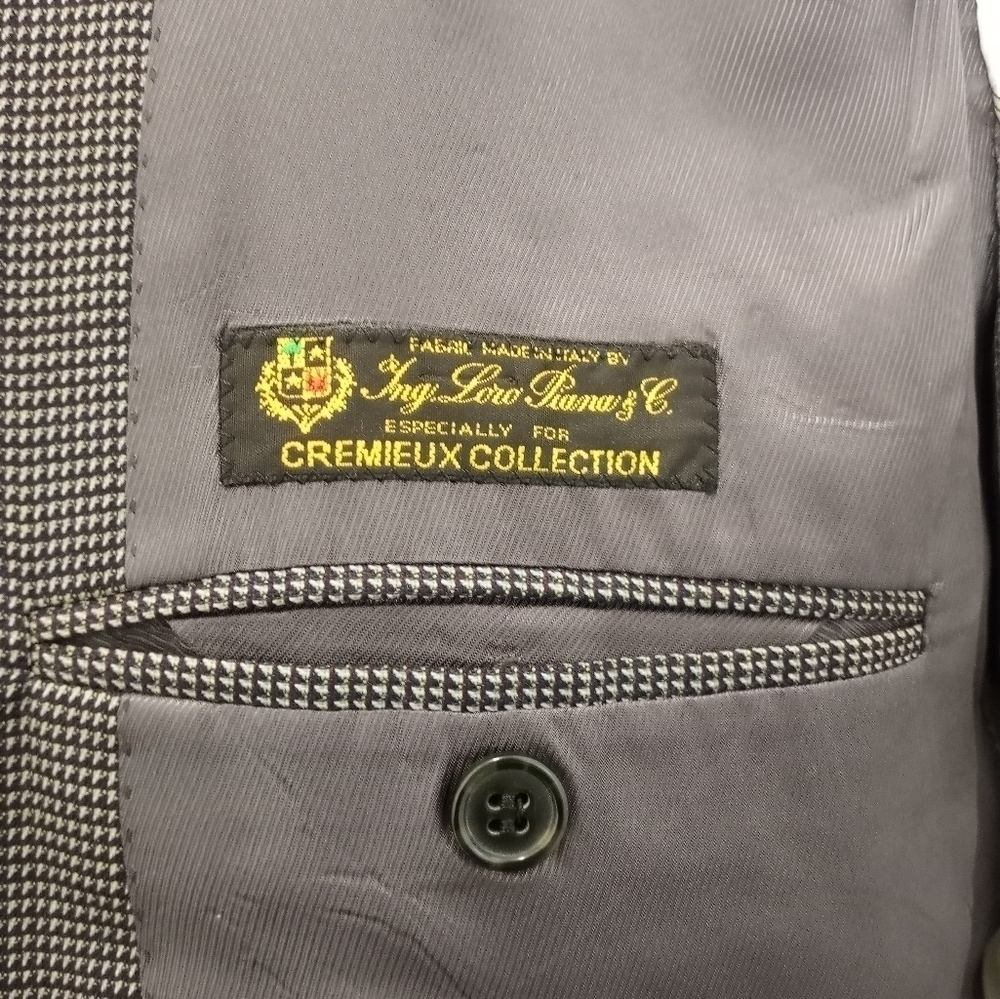 Daniel Cremieux Classic Nailhead Sport Jacket Charcoal Gray Mens 42R - Picture 11 of 15